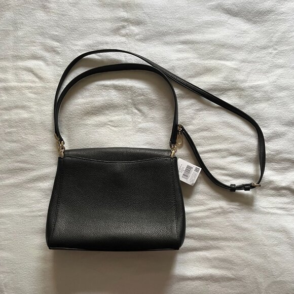 NWT Kate Spade NY Black Leather Adjustable Crossbody Purse - Picture 5 of 10